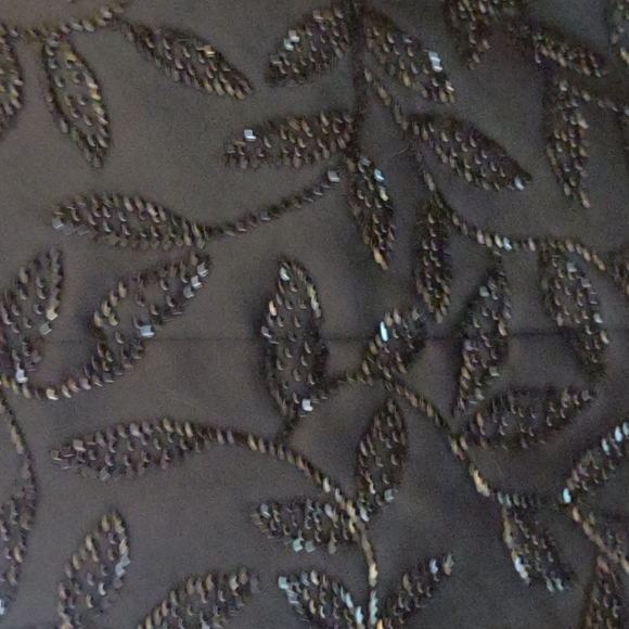 Vintage Black Tie Oleg Cassini black sequin blazer size 4P - Picture 5 of 10